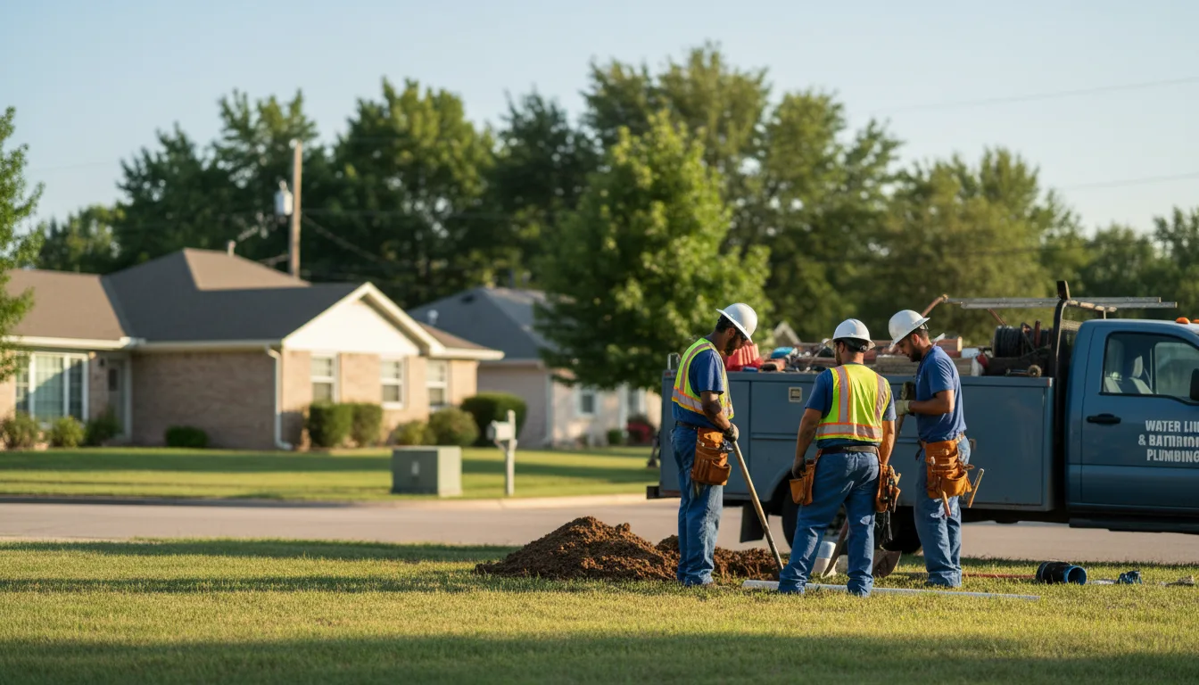 Residential water line and bathroom plumbing service in Saylorsburg, PA